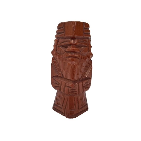 Handmade Other - Japanese Kokeshi Ainu Nipopo Doll Wood Carving Man Figurine